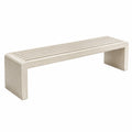 Rechteckige Betonbank für den Außenbereich Beige 180x40x45 cm