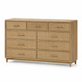 Schubladenschrank mit 10 Schubladen Eichenholz 130cm x 40cm x 80cm Natur