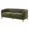 3-Sitzer Sofa Holzrahmen Bouclé-Stoff 210 cm grün