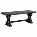 Esstisch rechteckig Metallgestell 180x90x75cm schwarz/gold